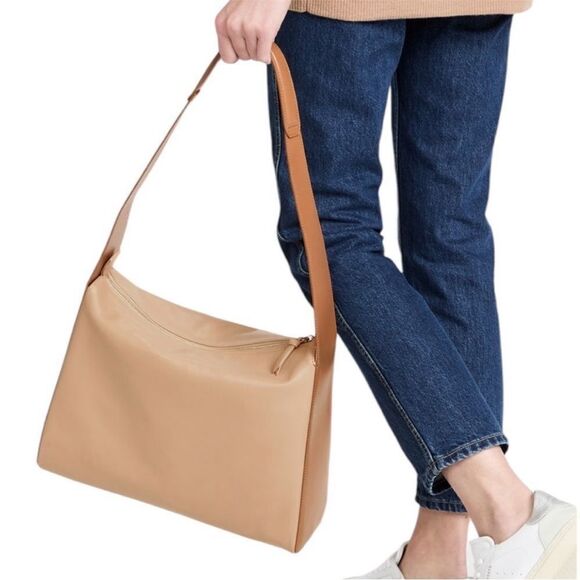 FRAME  Women's Bag Ilona Hamer Tan Leather  Shoulder Bag Made In Ítaly NWT - Picture 3 of 16